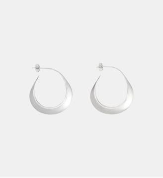 Boucles d'oreilles créoles Drop en argent - Lemaire - Silver