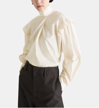 Blouse Ascot col lavallière - Lemaire - Beige clair