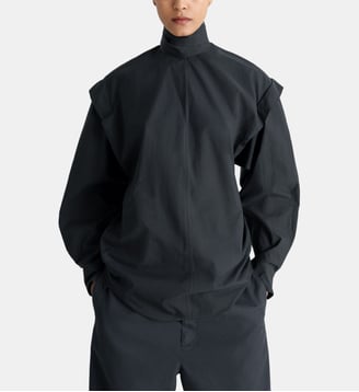 Blouse Ascot col lavallière - Lemaire - Gris foncé
