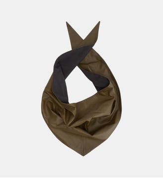 Foulard triangle en cuir - Lemaire - Bronze