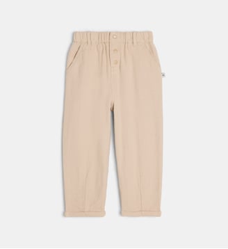Pantalon Lanto droit en sergé de coton - Cadet Rousselle - Beige