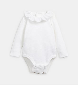 Body en coton col volants - Play Up - Blanc