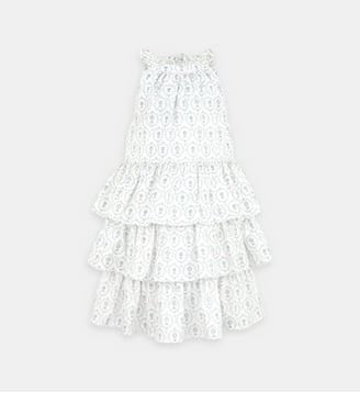 Robe Camille évasée à volants coton fantaisie - Atelier Choux - Multicolore