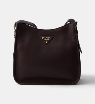 Sac à main en cuir - Prada - Marron foncé