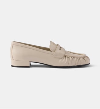Mocassins en cuir signature - Prada - Neutre