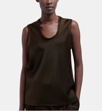 Débardeur en satin double - Carven - Brun