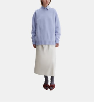 Pull en cachemire brossé - Carven - Bleu