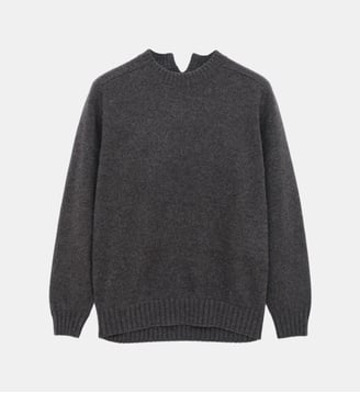 Pull en cachemire brossé - Carven - Gris foncé
