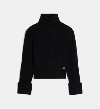 Pull court col roulé - Guess - Noir