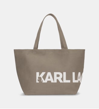 Sac cabas K/Essential - Karl Lagerfeld - Beige et blanc