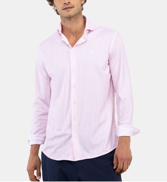 Chemise ajustée à rayures signature - El Ganso - Rose