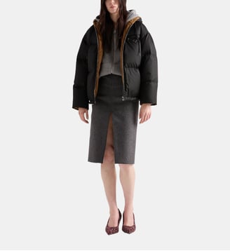 Doudoune droite signature - Prada - Noir