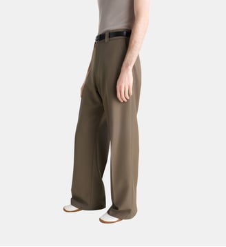 Pantalon droit tissage sergé - Lemaire - Marron moyen