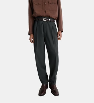 Pantalon plissé droit - Lemaire - Coal