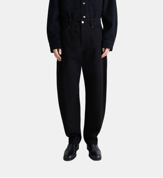 Pantalon Twisted Workwear en denim - Lemaire - Black