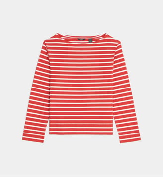 T-shirt en coton à manches longues - Dockers - Rouge et blanc