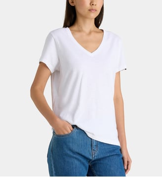 T-shirt ajusté en coton - Dockers - Blanc