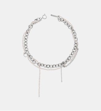 Collier - Justine Clenquet - Argent et blanc