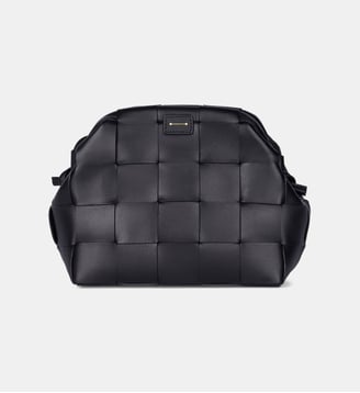 Sac pochette Lily cuir tressé - Anthology Paris - Noir