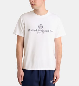 T-shirt droit Health & Wellness coton - Sporty & Rich - Blanc