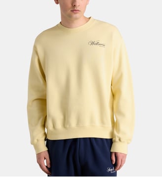 Sweat Avenue Wellness coton molletonné  - Sporty & Rich - Jaune pale