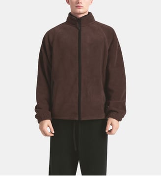 Blouson droit col montant en Polartech - Skims - Marron café