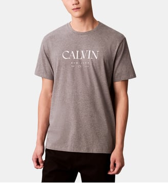 T-shirt classique en coton - Calvin Klein - Gris