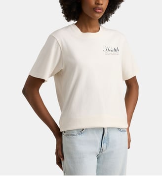 T-shirt NY Health - Sporty & Rich - Ecru