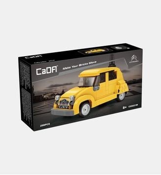 Jeu de construction voitures 1:24 - Citroën 2CV voiture rétro - Cada - Jaune