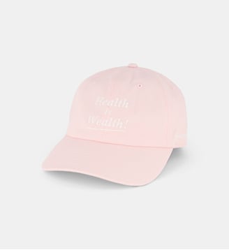 Casquette Health Is Wealth coton - Sporty & Rich - Clear pink