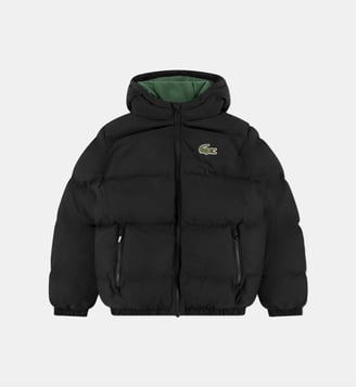 Doudoune droite finition matelassée - Lacoste - Noir