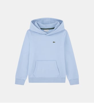 Hoodie droit molletonné signature - Lacoste - Bleu pastel