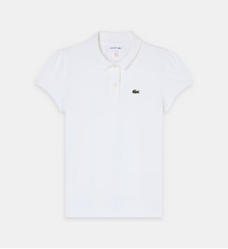 Polo droit en coton - Lacoste - Blanc