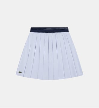 Jupe plissée signature - Lacoste - Bleu clair