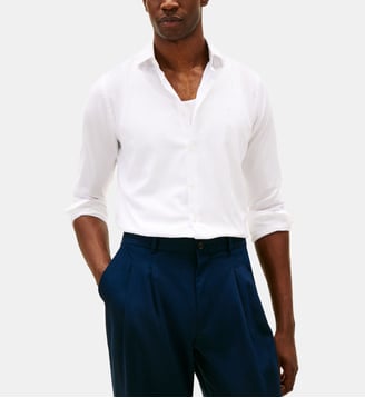 Chemise droite finition lisse - Tommy Hilfiger - Blanc