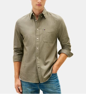 Chemise en coton - Tommy Hilfiger - Olive