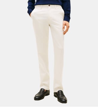 Pantalon Denton chino en coton - Tommy Hilfiger - Blanc