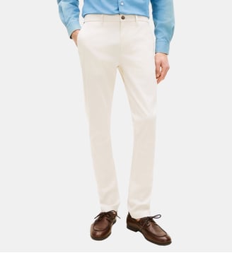 Pantalon chino slim Bleecker en coton - Tommy Hilfiger - Blanc