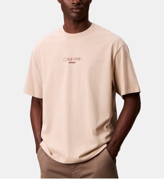T-shirt ample en coton - Calvin Klein - Beige