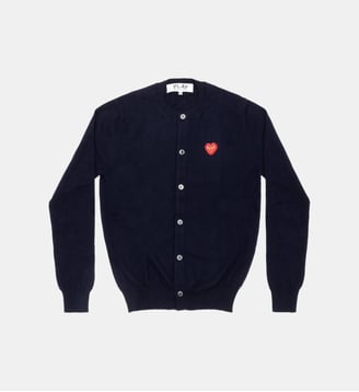Cardigan brodé à col rond - Comme des Garçons PLAY - Marine