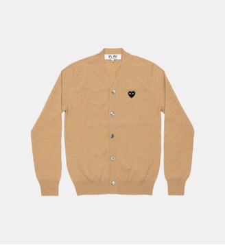 Cardigan griffé à col V - Comme des Garçons PLAY - Camel