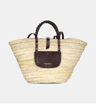 Sac panier Spiral - Craie - Beige et marron