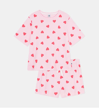 Ensemble de pyjama droit imprimé - Petit Bateau - Rose