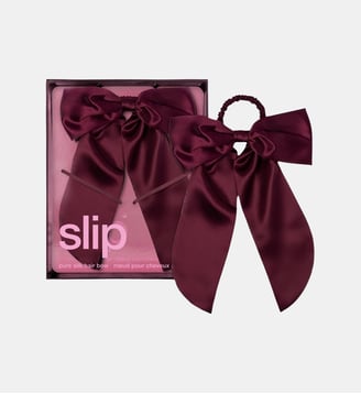 Nœud pour cheveux pure soie - Carmin
 - Slip Silk - Violet