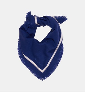 Foulard bicolore en cachemire - From Future - Bleu