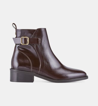 Bottines à talon large Priscille - Cosmoparis - Marron