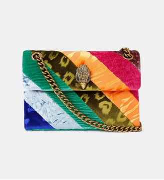 Sac à main forme pochette Mini Kensington à motifs léopard et rayé - Kurt Geiger London - Multicolore
