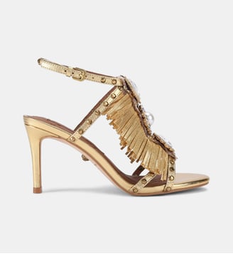 Sandales à talons Jewel Fringe - Kurt Geiger London - Doré