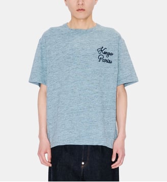 T-shirt ample en coton - Kenzo - Bleu turquoise