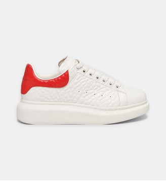 Baskets basses McQueen compensées  - McQueen - Blanc et rouge